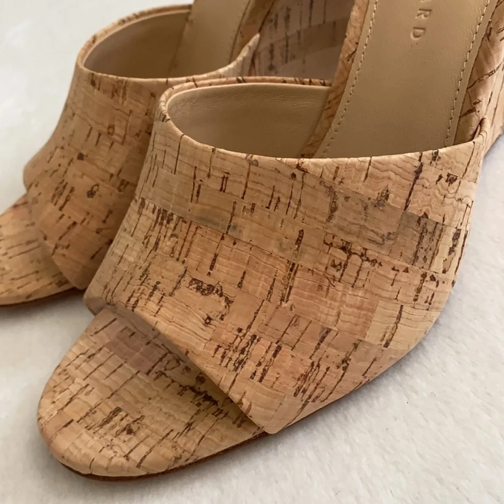 Veronica Beard | Dali Cork Slip On Wedge Heel Sandal Natural/Tan (9) - Picture 6 of 14